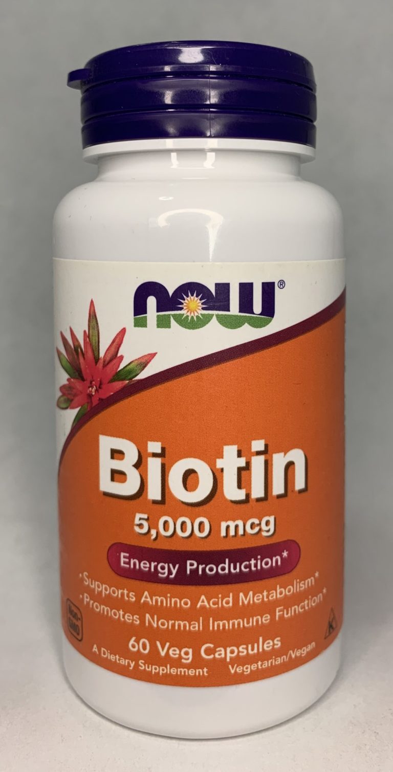 Now Biotin 5 000 mcg 60 cápsulas veganas Fortitude