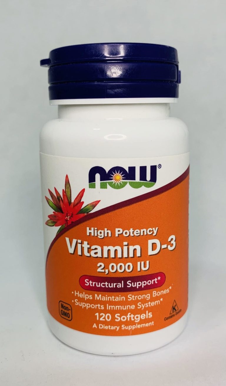 Now High Potency Vitamin D-3. 2,000 U.I. 120 Softgels. – Fortitude